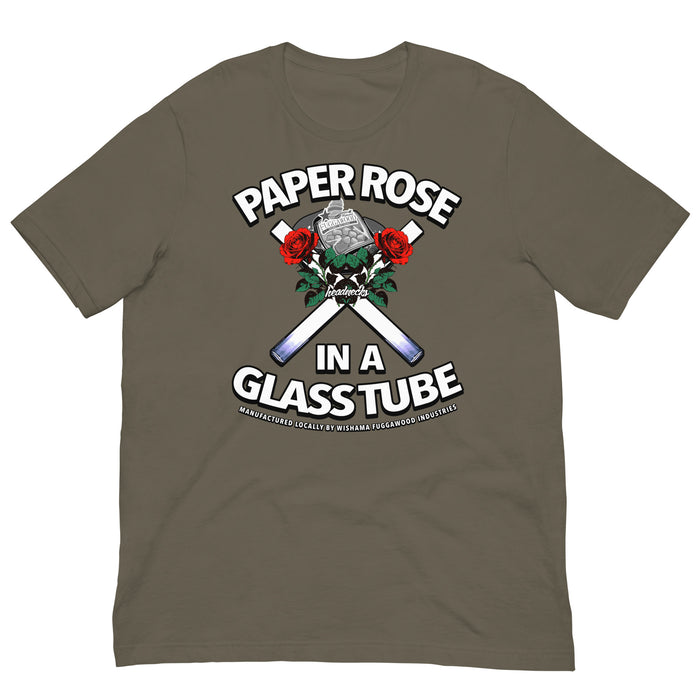 Paper Rose in a Glass Tube - T-Shirt