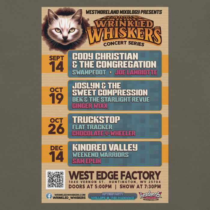 Wrinkled Whiskers Concert Series - 4 Shows T-Shirt